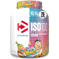 Thumbnail for Dymatize ISO100 Whey Protein Powder Isolate, Birthday Cake, 25g of Protein, 5 Pound, 5.5g BCAAs, Less Than 120 Cal., Gluten Free, 1g Fat, 1g Sugar, 2g Carb (75 Servings)