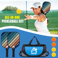 Thumbnail for USAPA Approved Pickleball Paddle Set - 2 Pack of PP Honeycomb Core Fiberglass Surface Paddles, Lightweight Pickleball Kit with Breathable Handle, Includes 2 Paddles, 4 Balls, 2 Tapes, and 1 Bag