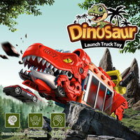 Thumbnail for LUCKFUTURE Dinosaur Truck Toy, Red T-Rex with Car Launcher - Shoots Matchbox Cars & Balls, Action Play Dino Truck Gift for Boys Girls 3-7 Years Old