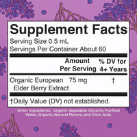 Thumbnail for MaryRuth Organics USDA Organic Elderberry Liquid Drops for Kids | Vegan Elderberry Extract Organic Glycerin | Immune Support Supplement | Overall Health | Formulated for Ages 4-13 | 1oz