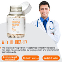 Thumbnail for CANTABRIA LABS Heliocare Dietary Supplement: 240mg Polypodium Leucotomos Extract Pills - Antioxidant Rich Formula with Fernblock and PLE Technology - 60 Veggie Capsules