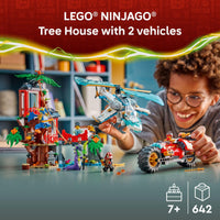 Thumbnail for LEGO NINJAGO Ninja Vehicle Tree House Battle Building Toy for Boys, Girls, & Kids, Ages 7+ - Ninja Playset W/5 Minifigures, Motorcycle & Helicopter Toys - Gift Idea for Birthdays - 71857