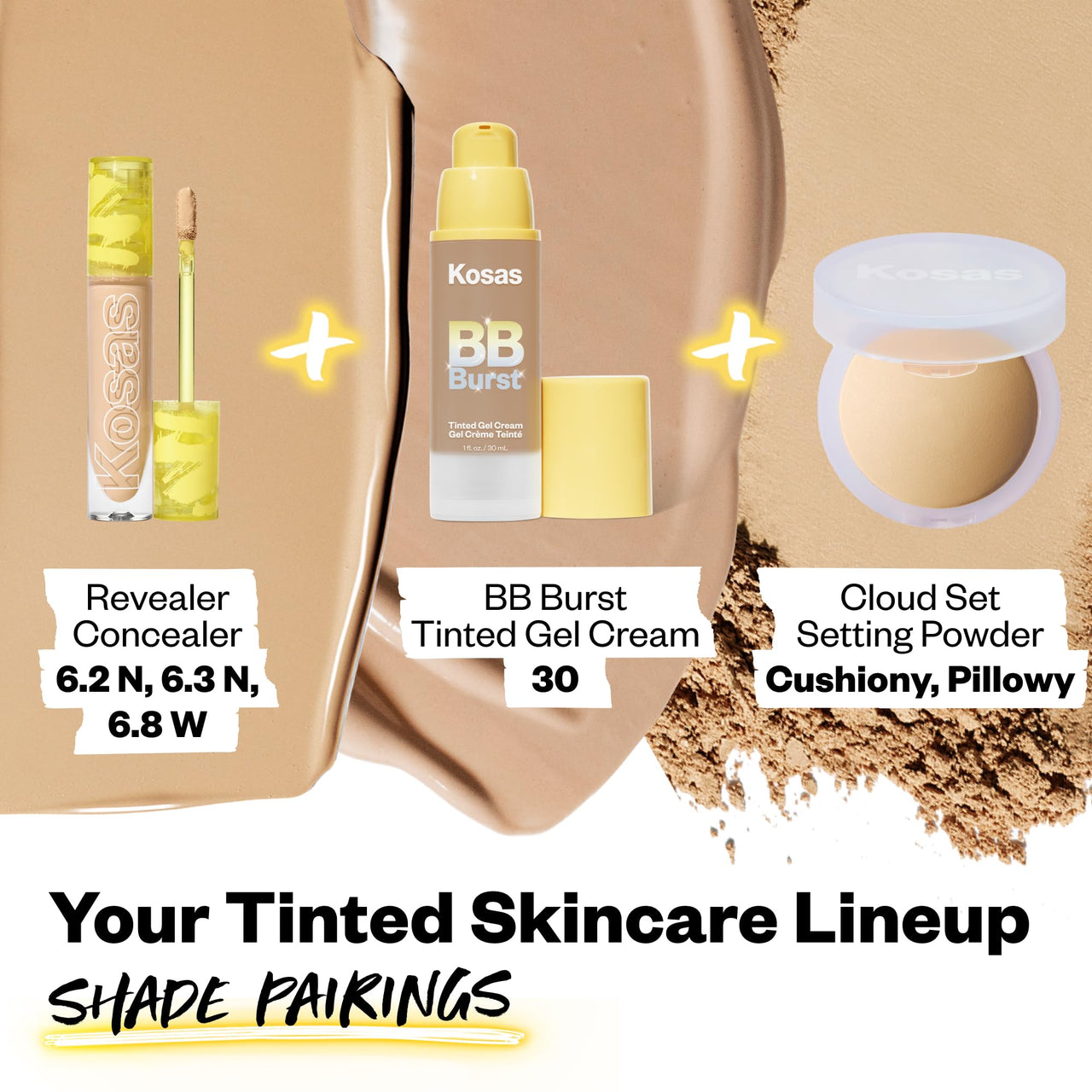 Kosas BB Burst Tinted Face Gel Cream - Supports Healthy Collagen, Smoothes Skin, Hydrates & Moisturizes - Lightweight Buildable Coverage - Medium Tan Neutral Cool 30, (1 Oz/30 ML)