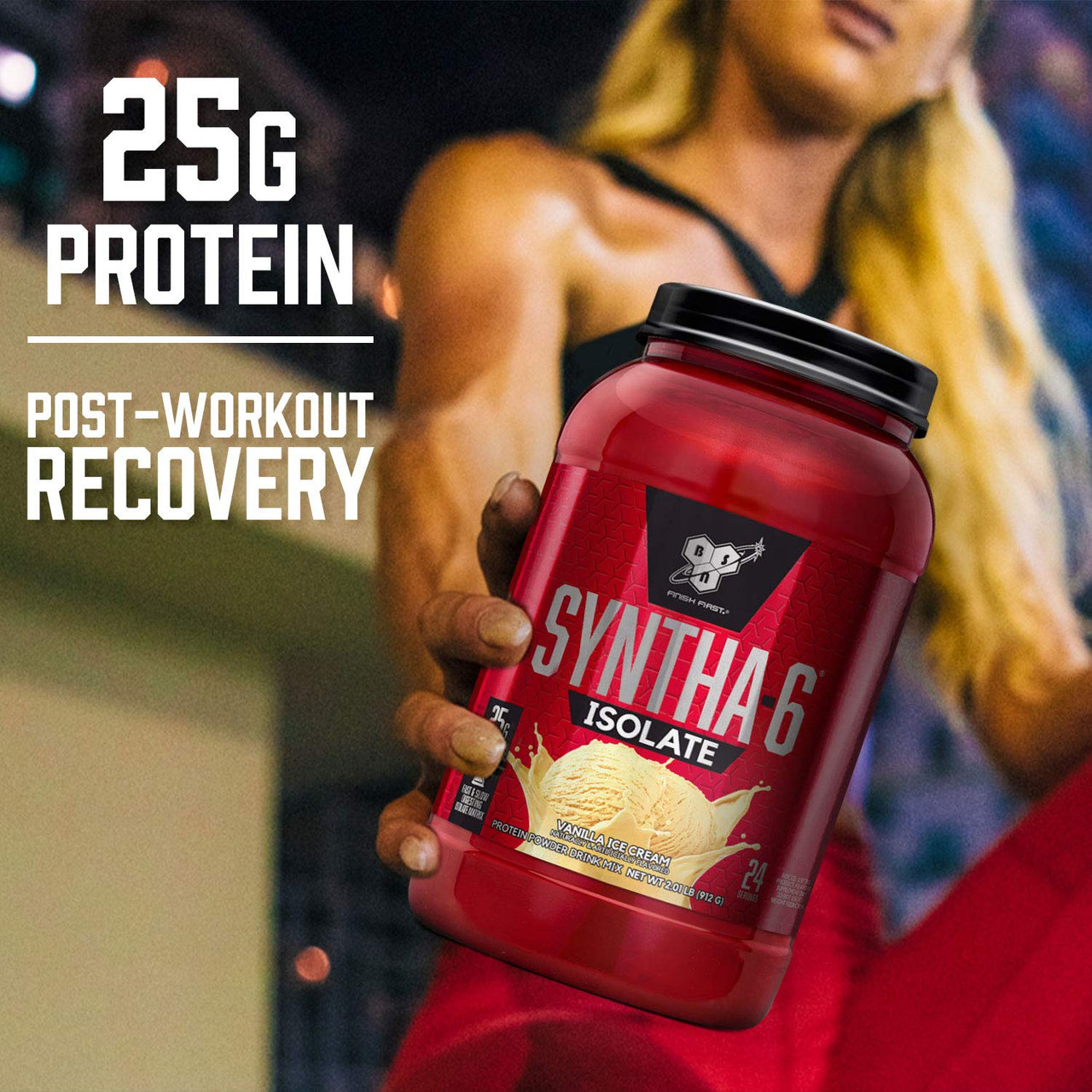 BSN SYNTHA-6 Isolate, Vanilla Post Workout Protein Powder for Muscle Gain, Whey Protein Isolate, Milk Protein Isolate, Essential Amino Acids, Vanilla Ice Cream, 4.02 Pounds, 48 Servings