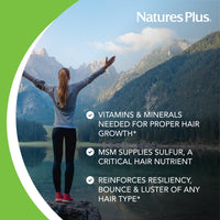 Thumbnail for NaturesPlus Women’s Ultra Hair Plus - 60 Sustained Release Tablets - Nutritional Support for Healthy Hair Structure - Gluten Free - 30 Servings