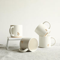 Thumbnail for COLLECTIVE HOME - Monogram Ceramic Mugs, 15 oz Golden Initial Coffee Cups, Elegant Alphabet Tea Mugs, Elegant Personalized Mug with Gift Box, Luxurious Cups for Office and Home (b)