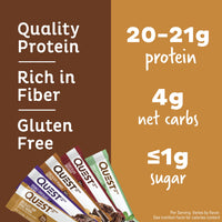 Thumbnail for Quest Nutrition Chocolate Lovers Variety Pack, High Protein, Low Carb, Gluten Free, Keto Friendly, 12 Count