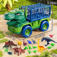 Thumbnail for Guminnara 22 in 1 Toddler T-rex Dinosaur Truck Toy Set for Kids Boys 3-5 5-7, Tyrannosaurus Carrier Transport Truck with 18 Jurassic Dino Figures Birthday Toy for Boys Girls 3 4 5 6 7 Years Old
