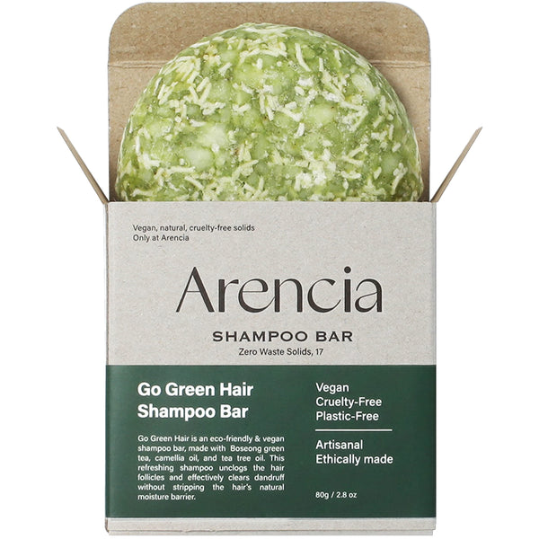 ARENCIA Go Green Tea Tree Shampoo Bar for Dandruff, Itchy Scalp, Normal to Oily hair – Refreshing Anti-dandruff, Vegan, pH balanced, Sulfate free, Eco friendly