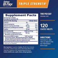 Thumbnail for Osteo Bi-Flex Triple Strength(5), Glucosamine Chondroitin with Vitamin C Joint Health Supplement, Coated Tablets, 120 Count