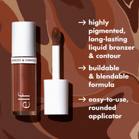 Thumbnail for e.l.f. Camo Liquid Bronzer & Contour, Silky Highly Pigmented Formula, Creates a Long-Lasting Bronzed Glow & Natural Look, Vegan & Cruelty-Free, 4 Light/Medium