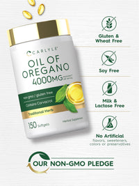 Thumbnail for Carlyle Oregano Oil Supplement | 150 Softgel Capsules | Contains Carvacrol | Non-GMO & Gluten Free Formula