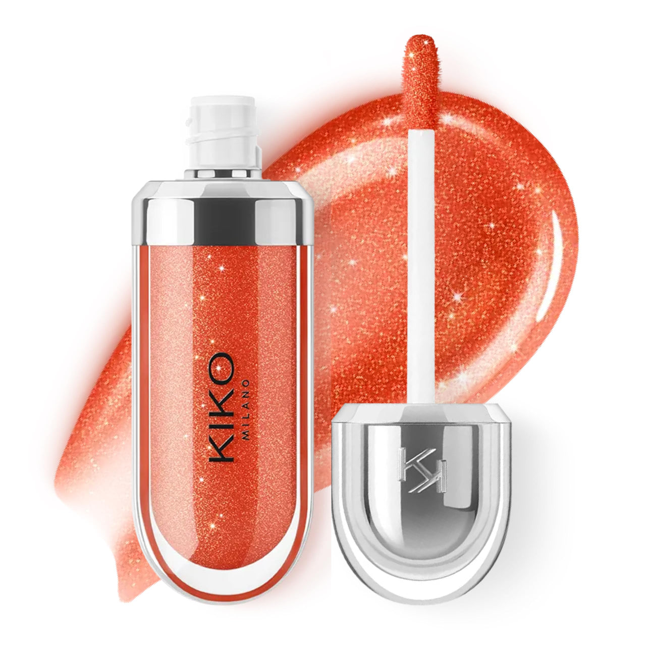 Kiko Milano 3D Hydra Lip Gloss – High Shine, Hydrating, Plumping, Non-Sticky, Moisturizing Lip Makeup – 34 Pearly Blood Orange – 6.5ml