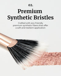 Thumbnail for Glint Makeup Fan Brush - Professional Brush for Blush & Highlighter Makeup. Premium Soft Vegan Synthetic Makeup Brush for Precise Application and Blending.