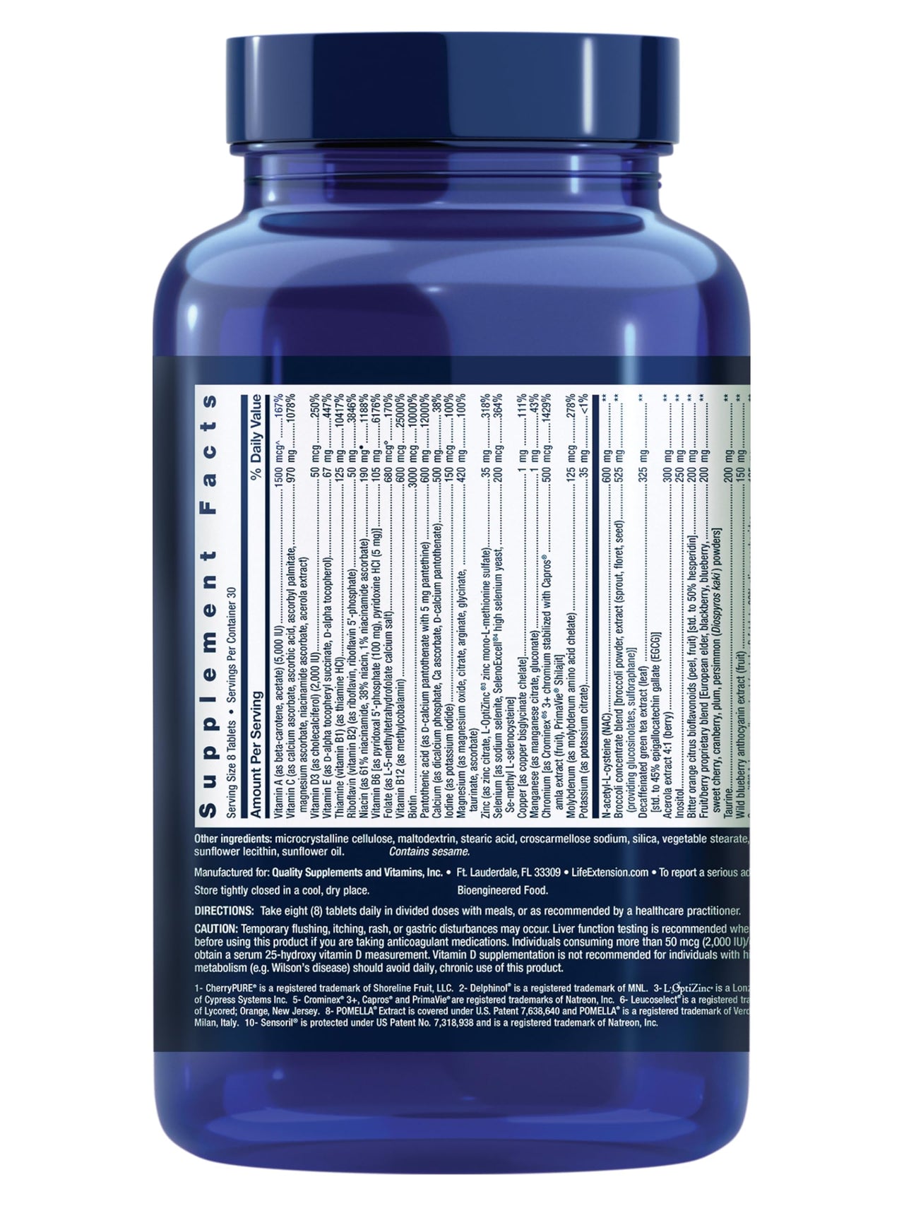 Life Extension Mix Tablets, high-Potency, Advanced Vitamin, Mineral, Fruit & Vegetable Formula, Vitamin C, B, D, E, Magnesium, for Whole-Body Health, Healthy Aging, Gluten-Free, 240 Tablets