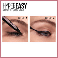 Thumbnail for Maybelline Hyper Easy Liquid Pen No-Skip Eyeliner, Satin Finish, Waterproof Formula, Pitch Black, 0.018 Fl Oz