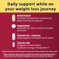 Thumbnail for Nature Made GLP-1 Companion Health Pack, Multivitamin for Women and Men, Magnesium, Calcium, Vitamin D & B12, Nutritional Support for Weight Loss Diets, 30 Packets