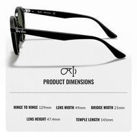 Thumbnail for Ray-Ban RB2180 Round Shaped Non-Polarized Sunglasses for Men & Women – Includes Official RAYBAN Eyewear Kit – Ideal Formal & Casual Wear Sunglasses – Dark Green Lens
