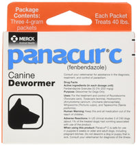 Thumbnail for Panacur C Canine Dewormer (Fenbendazole), 4 Gram, 3 Count (Pack of 1), Red