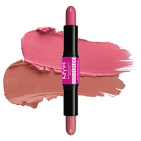 Thumbnail for NYX PROFESSIONAL MAKEUP Wonder Stick Blush with Hydrating Hyaluronic Acid, Dual-Ended Cream Blush Stick - Light Peach & Baby Pink