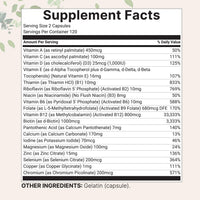 Thumbnail for Micro Ingredients Pure Methylated Multivitamin, 240 Capsules | 19-in-1 Formula with Vitamins C, D, B12, Folate, Magnesium, Zinc & More | Filler Free, Non-GMO