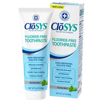 Thumbnail for CloSYS Fluoride Free Toothpaste, 3.4 Ounce, Travel Size, Gentle Mint, TSA Compliant, Whitening, Enamel Protection, Sulfate Free