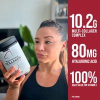 Thumbnail for Rule 1 Proteins Multi-Source Collagen Powder - Bovine, Chicken, Fish & Eggshell Collagen Sources + Hyaluronic Acid & Vitamin C for Hair, Skin, & Nail Support (25 Servings, Unflavored)