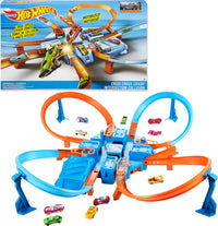 Thumbnail for Hot Wheels Track Set with 1:64 Scale Toy Car, 4 Intersections for Crashing, Powered by a Motorized Booster, Criss-Cross Crash Track (Amazon Exclusive)
