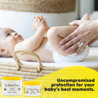 Thumbnail for La Petite Creme French Organic Diaper Balm (1 oz) - Healing & Nourishing Diaper Cream - Gentle & Safe Liniment Baby Lotion - USDA Certified Organic - Baby Essentials for Newborn