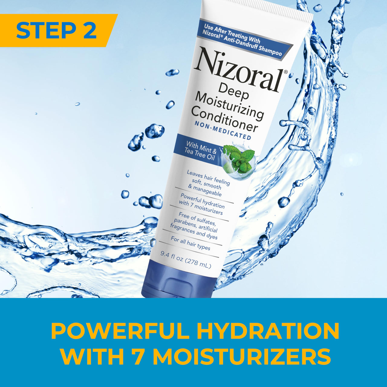 Nizoral Anti-Dandruff Shampoo, 7 Oz + Deep Moisturizing Conditioner, 9.4 Oz Bundle