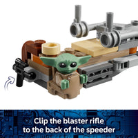 Thumbnail for LEGO Star Wars The Mandalorian & Grogu’s Speeder Bike Building Toy for Boys & Girls - Pretend Play Space Vehicle W/2 Star Wars Character Figures for Kids, Ages 6+ - Gift Idea for Birthdays - 75436