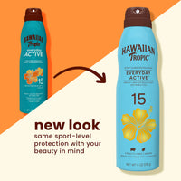 Thumbnail for Hawaiian Tropic Everyday Active Clear Spray Sunscreen SPF 15, 6oz | Hawaiian Tropic Sunscreen SPF 15, Sunblock, Oxybenzone Free Sunscreen, Spray On Sunscreen, Body Sunscreen Spray, 6oz (Pack of 2)