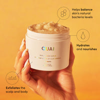 Thumbnail for OUAI Scalp & Body Scrub, St. Barts - Exfoliating Body Scrub with Sugar & Coconut Oil Blend for Smooth, Moisturized Skin - Gentle Scalp Exfoliator for Removing Product Build Up (8.8 Oz)