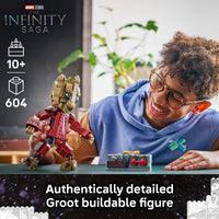 Thumbnail for LEGO Marvel Ravager Jumpsuit Groot Building Toy for Boys & Girls, Ages 10+ - Posable Display & Play Figure W/Detonator Device - Gift Idea for Birthdays - 76341