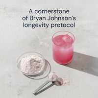 Thumbnail for Blueprint Bryan Johnson Longevity Mix - Muscle Builder & Recovery Supplement - Promotes Focus and Balanced Mood - Magnesium, Creatine, L-Theanine, Glutathione & Vitamin C- 30 Servings, Blood Orange