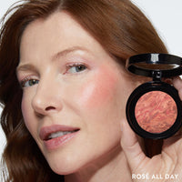 Thumbnail for LAURA GELLER NEW YORK Baked Blush-n-Brighten Marbleized Blush for Cheeks - Rosé All Day - Natural Finish - Buildable Color