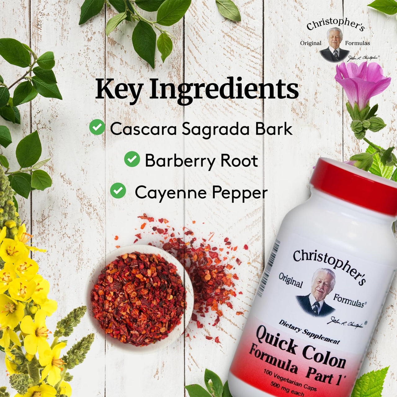 Christopher's Original Formulas Quick Colon Part 1, Colon Health Support, 100 Veg Caps