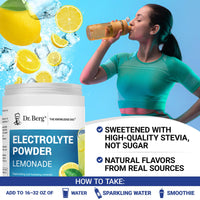 Thumbnail for Dr. Berg Zero Sugar Hydration Keto Electrolyte Powder - Enhanced w/ 1000 mg of Potassium & Real Pink Himalayan Salt (NOT Table Salt) - Lemonade Flavor Hydration Drink Mix Supplement - 100 Servings