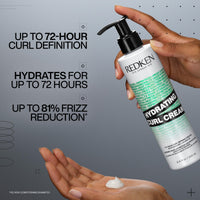 Thumbnail for Redken Hydrating Curl Cream - 72 Hour Curl Definition, Heat Protection up to 450°F, Hydrates & Reduces Frizz, With Squalane & Jojoba Oil