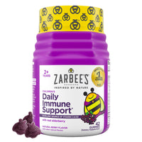 Thumbnail for Zarbee’s Kids Elderberry Immune Support Supplement Gummies, Vitamins A C D3 E & Zinc, Elderberry Extract, Gluten & Gelatin Free, No Artificial Flavors, Natural Berry Flavor, Ages 2+, 42 Ct