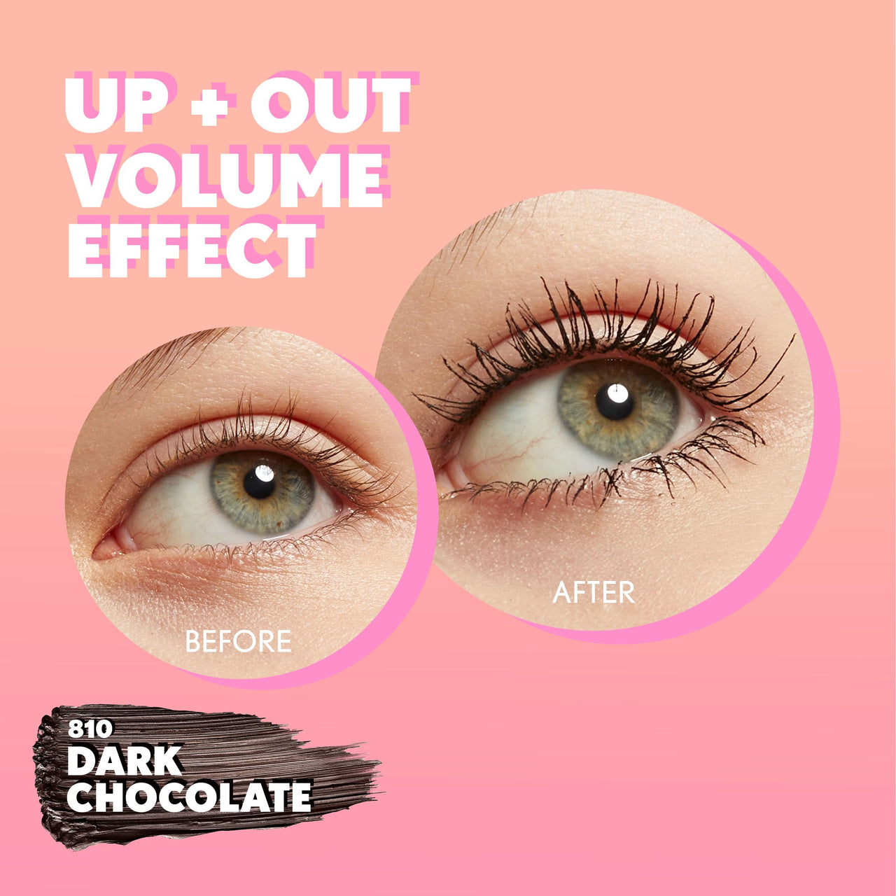 CoverGirl Eye Enhancer, Dark Chocolate, 3D Mascara, Curved Fiber Brush, Plant-Based Lifting Wax, For All Lash Types, 24-Hour Wear, Transfer-Proof, Flake-Free, 0.30oz