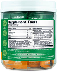 Thumbnail for Nutricost Organic Super Greens (Orange Sunrise Flavored) 20 Stickpacks - Gluten-Free, Non-GMO