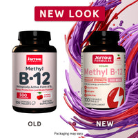 Thumbnail for Jarrow Formulas® Methyl B-12 Tablets, 500 mg, Dietary Supplement for Cellular Energy Production and Brain Health Support, 100 Cherry Flavor Chewable Tablets, 100 Day Supply