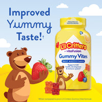 Thumbnail for Lâ€™il Critters Gummy Vites Daily Gummy Multivitamin for Kids, Vitamin C, D3 for Immune Support Cherry, Strawberry, Orange, Pineapple and Blueberry Flavors, 70 Count Gummies