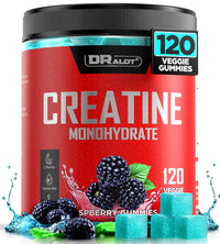Thumbnail for Dralot 99.99% Creatine Monohydrate Gummies More 15% Strength, 5X Energy & Muscle Support Pre-Workout Complex Creatine for Women & Men with 5000mg Creatine, L-Taurine, B12, Mg and K, Vegan
