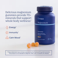 Thumbnail for Trace Minerals Magnesium Gummies -Supports a Calm Mindset - Magnesium Chewables for Kids & Adults - Bone, Digestion, Heart Health & Immune Support - Tangerine Flavor - 120 Count (120 Servings)