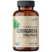Thumbnail for Futurebiotics Certified Organic Ashwagandha, Stress Mood & Energy Support Adaptogenic Herb, Non-GMO, 100 Organic Tablets