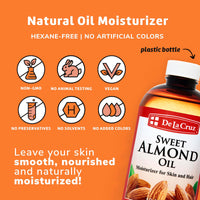 Thumbnail for De La Cruz Sweet Almond Oil - Expeller Pressed Almond Oil for Skin and Hair 8 FL. OZ. (236 mL)