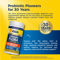 Thumbnail for Renew Life Ultimate Flora Adult Ultimate Care Probiotic, 150 Billion, 30 Caps (Package May Vary)
