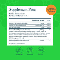 Thumbnail for Youtheory Immune+ Daily Wellness - Vegetarian Immune Support Supplement with Vitamin C, Vitamin D3 & Zinc* - Mushroom Supplement with Turkey Tail, Cordyceps & Reishi - 60 Vegetarian Caps